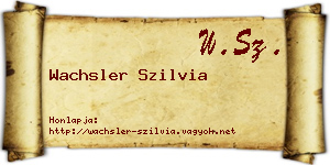 Wachsler Szilvia névjegykártya